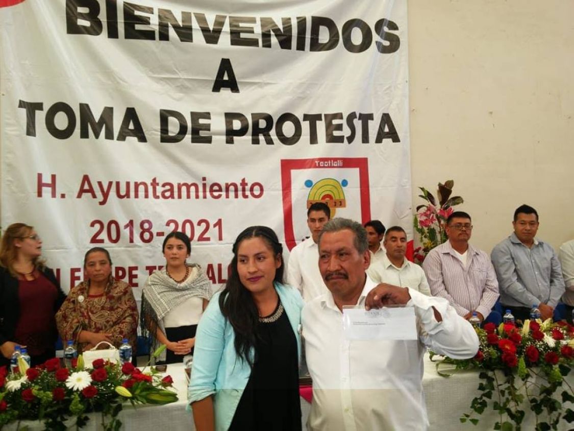 Ante evidente ausencia de seguridad en San Felipe Teotlalcingo, edil municipal busca la reelección