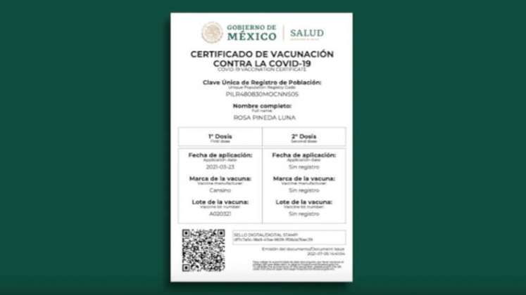 Estos son los pasos para consultar e imprimir tu certificado de vacunación contra COVID-19