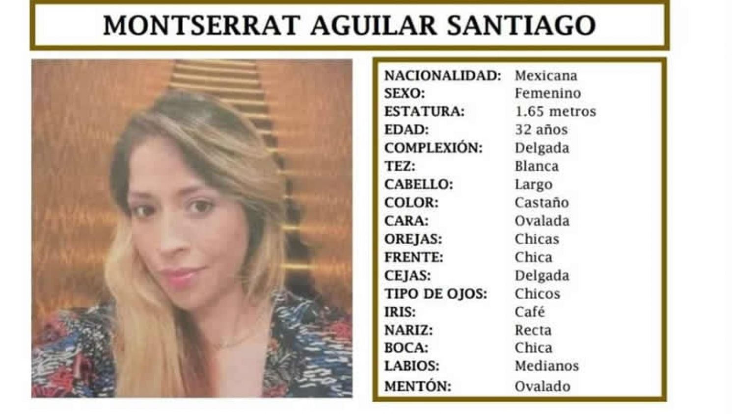 Se su apoyo para localizar a Monserrat Aguilar; fue vista pr última vez en San Andrés Cholula