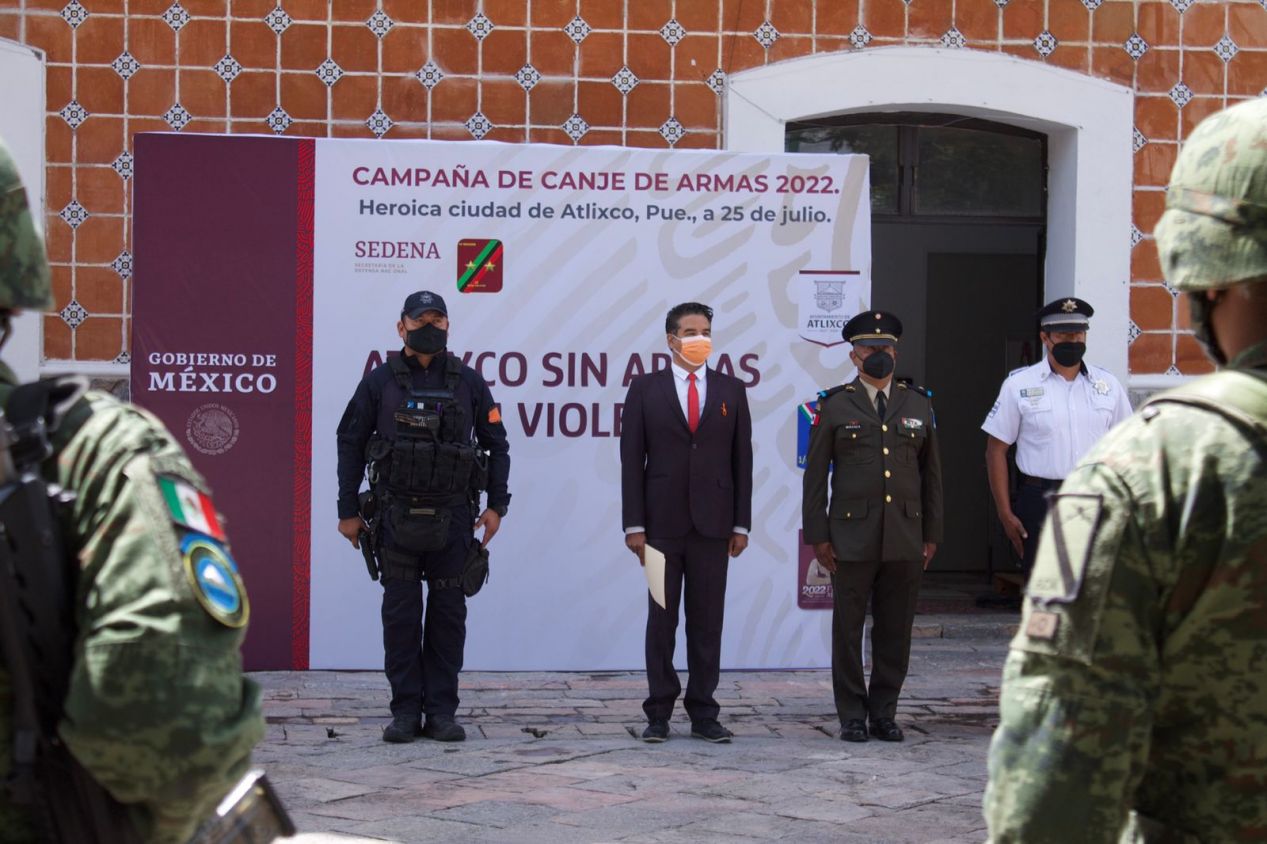 Arrancó campaña de canje de armas en Atlixco 