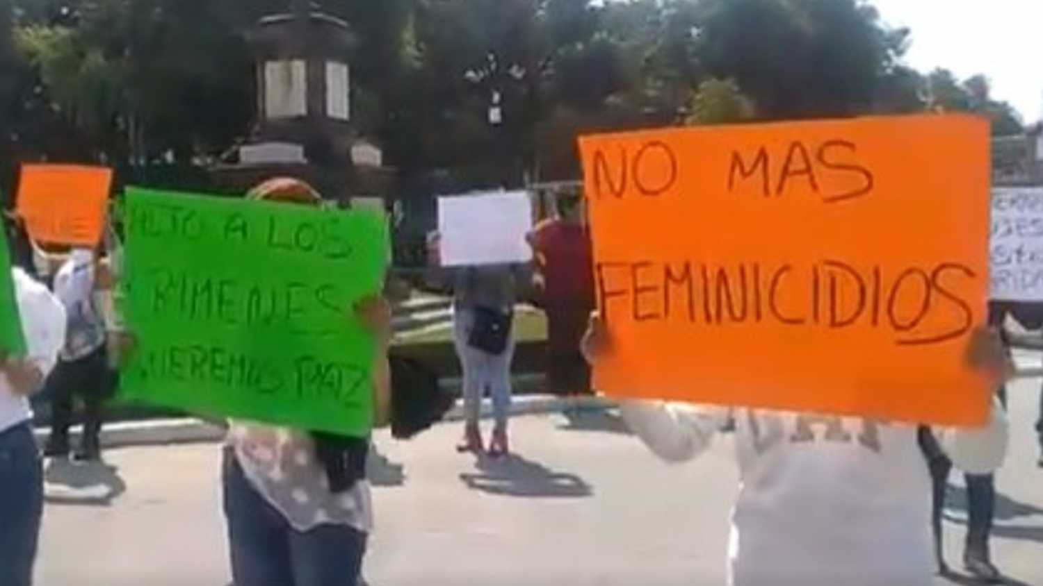 Un grupo de mujeres se manifestaron en San Pedro Cholula para exigirles a las autoridades mayor seguridad 