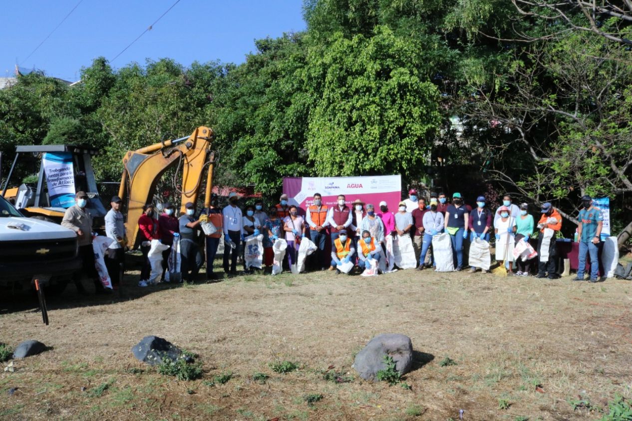 Suman esfuerzos SOAPAMA, ayuntamiento de Atlixco y CEASPUE en la jornada de limpieza integral para el municipio