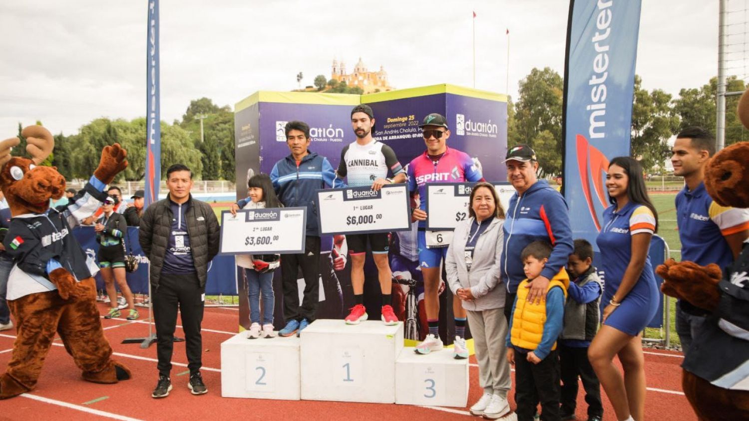 En San Andrés Cholula; con una gran afluencia se realizó el Duatlón local 
