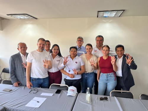 Encuentro de Víctor Galeazzi con candidatos busca consolidar la Cuarta Transformación en San Andrés y San Pedro Cholula