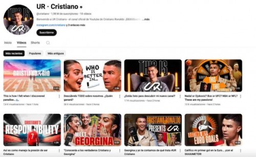 Cristiano Ronaldo Lanza Su Canal de YouTube “UR Cristiano”