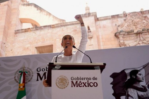 Claudia Sheinbaum lidera celebración de la reforma al Poder Judicial en México