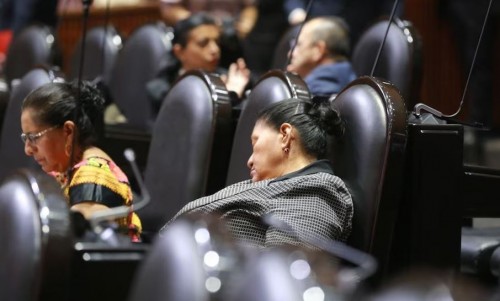 Diputada Herminia López se duerme en plena sesión y genera polémica