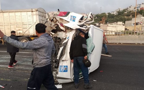 Accidente en la México-Pachuca: volcadura y caos vial este miércoles