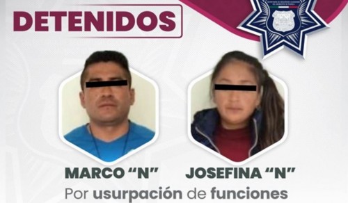 Detenidos por usurpación de funciones en Puebla: dos sospechosos atrapados