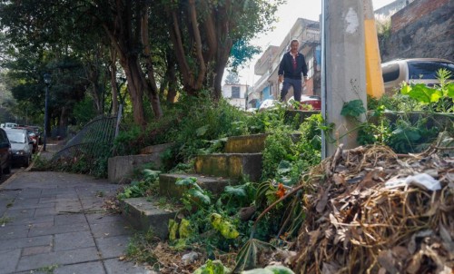 Vecinos exigen acción: abandono de calle amenaza pocito de Ocotlán