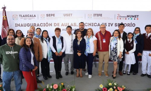 Lorena Cuéllar fortalece educación en Tlaxcala con nuevas aulas y becas