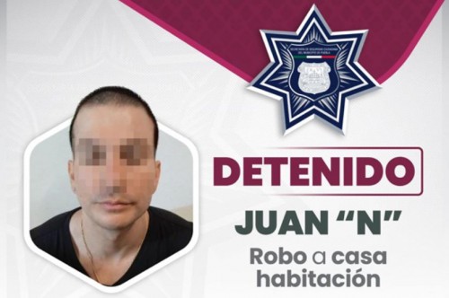 Detienen a Juan “N.” en intento de robo a casa en Puebla, SSC actúa rápido