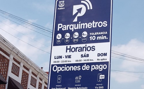 Suspensión temporal de cobros en parquímetros al iniciar nueva administración en Puebla