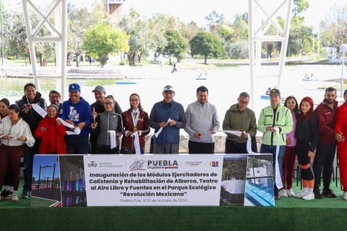 Sergio Salomón inaugura mejoras en el Parque Ecológico para toda la familia