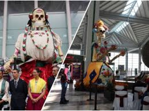 Festival Internacional Valle de Catrinas en Aeropuertos de México