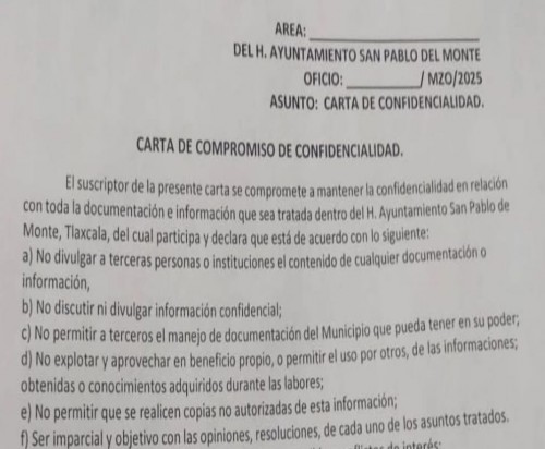 Impone alcaldesa de San Pablo del Monte "mordaza" a trabajadores