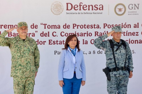 Lorena Cuéllar refuerza el compromiso de paz y seguridad con la Guardia Nacional