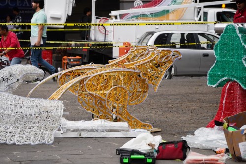 Ayuntamiento de Puebla ilumina el Centro Histórico con más de 2,400 adornos por Fiestas Patrias