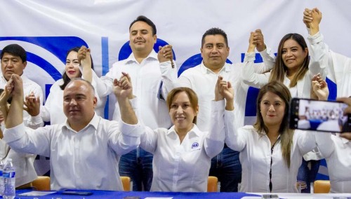 Guadalupe Leal y Fernando Sarur proponen “cero nepotismo” y apertura en el PAN de Puebla