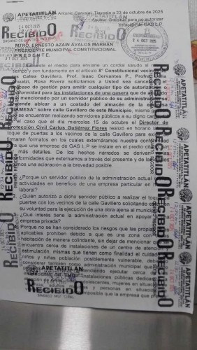 Demandan en Apetatitlán alto a gasera autorizada por alcalde por alto riesgo