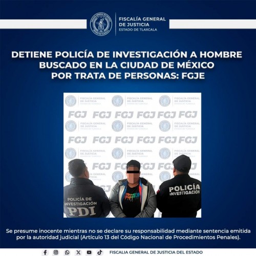 ¡Cayó en Tlaxcala! Detienen a hombre buscado por trata en CDMX tras operativo