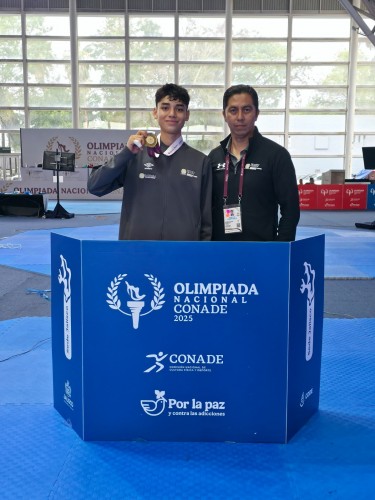Carlos Mauricio Zecua da oro a Tlaxcala en taekwondo CONADE 2025