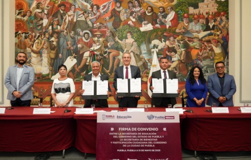 Convenio por la educación en zonas vulnerables de Puebla