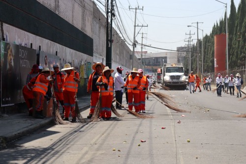 OOSL implementa operativo especial de limpieza durante desfile del 5 de Mayo