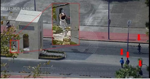 Presume C5i identificación de "vándalos" que pintaron cápsula del tiempo