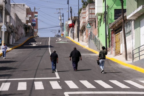 Entrega Guadalupe Cuautle obra de rehabilitación vial en Concepción Guadalupe