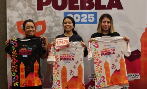 Ambiente que se vive en la Expo Fest del Maratón Puebla 2025
