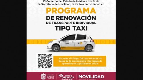 Apoyos para renovar taxis y bajar emisiones en Edomex
