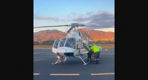 Traslado aéreo para salvar a madre y bebé