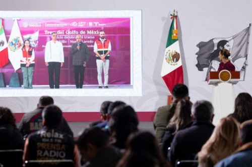 Sheinbaum impulsa el tren del Golfo de México