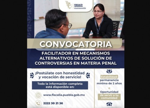 Convocatoria 2025 de la FGE Puebla