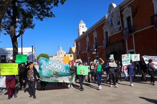 Protestan en Tlaxcala contra ecocidio del proyecto Ciudad de la Juventud