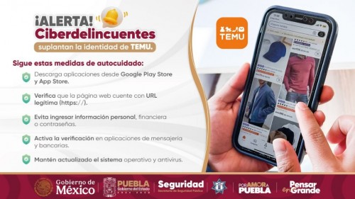 Alerta por suplantación de TEMU