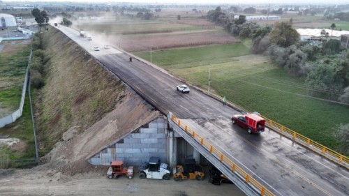 Tras casi dos meses reabren puente hacia aeropuerto de Huejotzingo