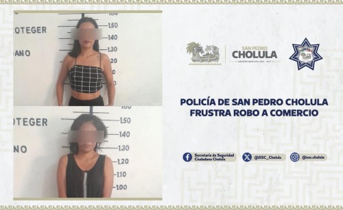 Policía de San Pedro Cholula frustra robo a comercio