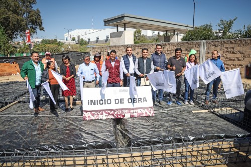 Arranca Omar Muñoz construcción de Subcomandancia de Policía de San Lorenzo Almecatla 