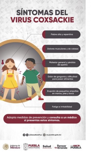 Cuautlancingo emite recomendaciones preventivas ante incremento de casos del virus Coxsackie en Puebla