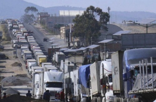 Bloqueo en la autopista Arco Norte