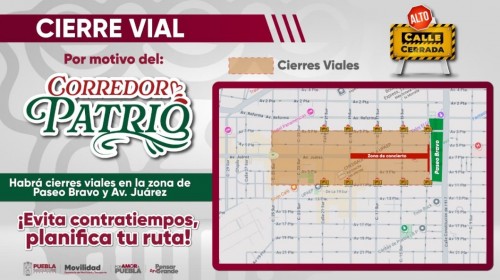 Corredor Patrio 2025 en Puebla