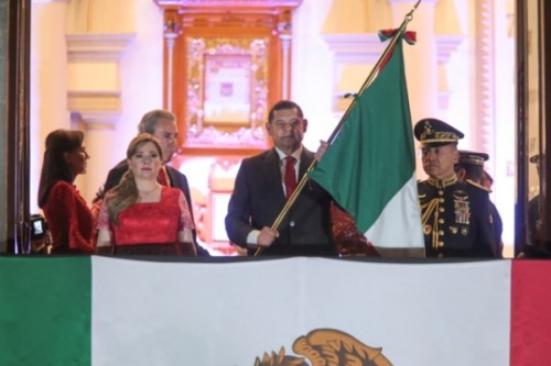 Encabeza Alejandro Armenta su primer Grito de Independencia como gobernador de Puebla