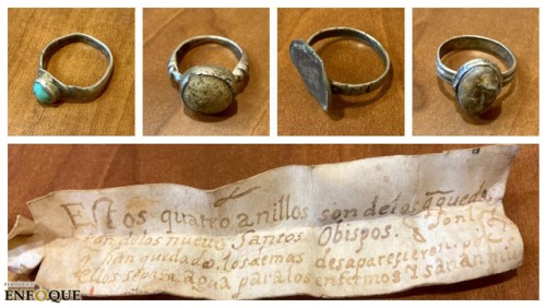 Hallan los 'anillos milagrosos' de los nueve obispos santos de San Estevo de Ribas de Sil