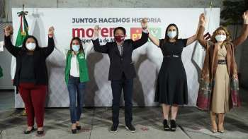 Morena, PT y PVEM presentan alianza ‘Juntos hacemos historia’ para elecciones de 2021