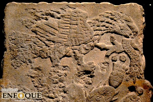 La piedra azteca que demuestra que el escudo nacional no tenía una serpiente originalmente 