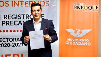 Se registra Manlio López Contreras como pre-candidato a la presidencia municipal de Puebla con Movimiento Ciudadano. 
