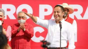 Carlos Herrera Tello rinde protesta como candidato al Gobierno de Michoacán por PRI-PRD-PAN