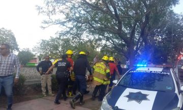 Atiende policía de Tlaxcala capital a persona que cayó al río Zahuapan